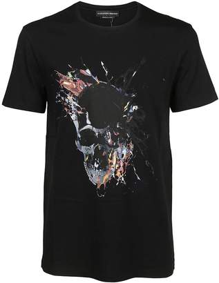 Alexander McQueen Paint Splatter Skull T-shirt