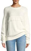 Thumbnail for your product : Frame Fringe Cotton Crewneck Sweater