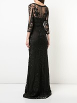 Thumbnail for your product : Marchesa Notte Long Floral Lace Gown