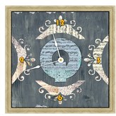 Thumbnail for your product : Green Leaf Art 'Letter Texture' Clock