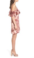 Thumbnail for your product : Mimichica Mimi Chica Print Off the Shoulder Satin Dress