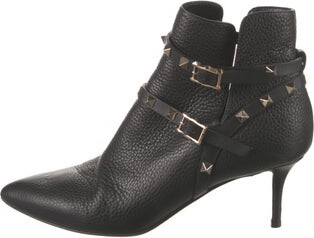 Valentino Rockstud Accents Leather Pumps