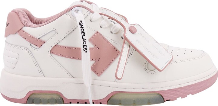 Off-White White & Pink Out Of Office Sneakers - ShopStyle