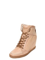 Thumbnail for your product : 70mm Leather High Wedged Sneakers