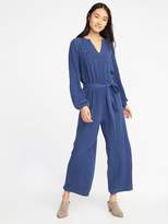 Thumbnail for your product : Old Navy Tie-Belt Waist-Defined Tencel®-Dobby Jumpsuit for Women