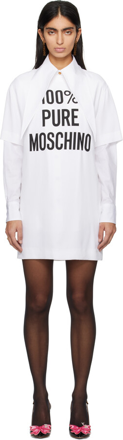 ワンピース MOSCHINO COUTURE Woman Dress White 04070424 1001 MOSCHINO COUTURE- NWT 2020 Ghost Cotton Dress, Size 4