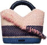 Thumbnail for your product : AAKS Oroo Colorblock Raffia Tote