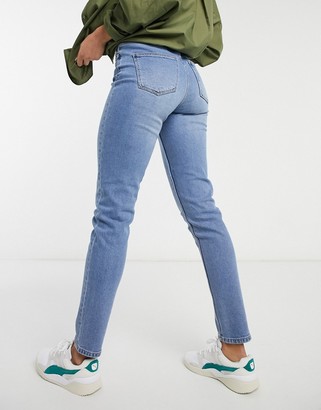 Vero Moda Tall Joana mom jeans in light blue - ShopStyle
