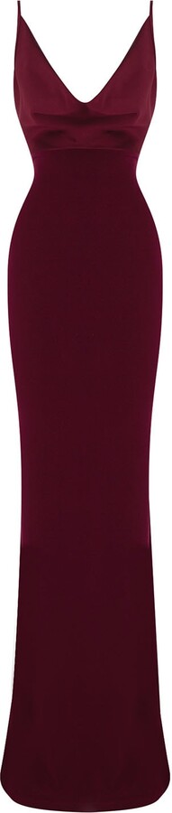Herfetch Neutrals Maxi Plum Dress-Burgundy