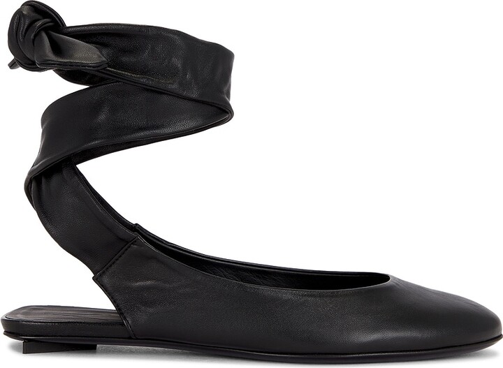 ATTICO Cloe Ballerina Flat in Black