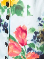 Thumbnail for your product : Carolina Herrera Fitted Floral Print Buttoned Dress