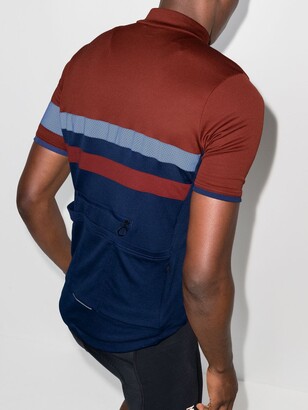Rapha Blue And Brown Brevet Striped Cycling Jersey