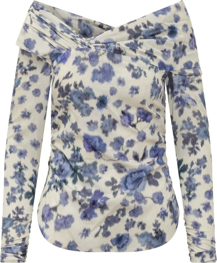 Isabel Marant Danka Top With Crisscross Neckline