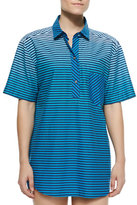 Thumbnail for your product : Marc by Marc Jacobs Rhea Radioactive Striped Collared Coverup