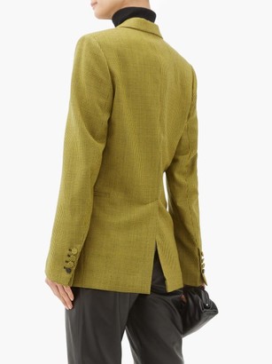 Petar Petrov Jaffa Houndstooth Wool And Mohair-blend Jacket - Black Yellow