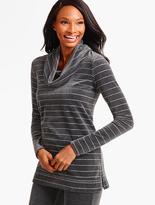 Thumbnail for your product : Talbots Luxe Velour Tinsel-Stripe Cowlneck Top