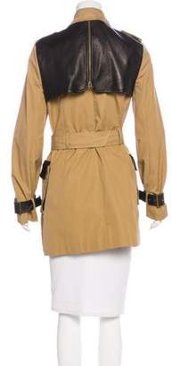 Rebecca Minkoff Leather-Accented Trench Coat