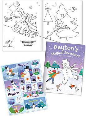i See Me! My Magical Snowman Personalized Coloring Book with Stickers