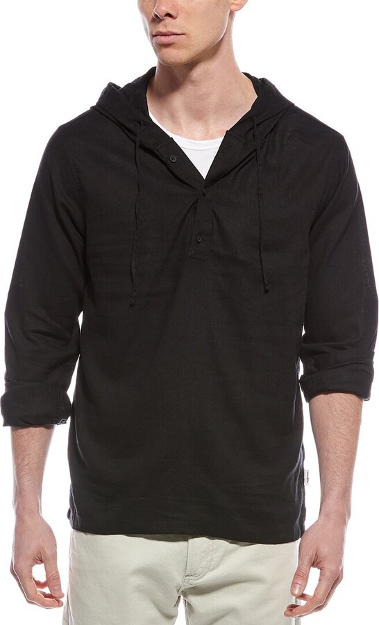 Mr.Swim Linen-Blend Pullover Hoodie