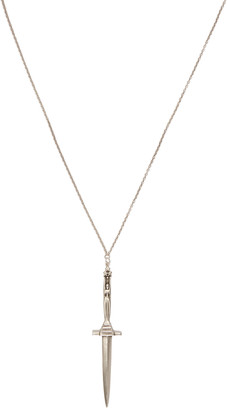Pamela Love Antiqued Silver Dagger Pendant Necklace
