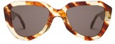 Thumbnail for your product : Celine Aviator Acetate Sunglasses - Brown Multi