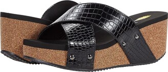 Volatile Riverside (Black Croco) Women's Shoes