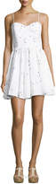 Thumbnail for your product : Milly Gemma Surfer-Print Coupé Sweetheart Dress, White