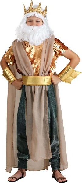 HalloweenCostumes.comXLargeBoyKid'sPoseidonCostume,Orange/Blue/Brown