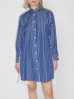 Thumbnail for your product : Sacai Stripe-Pattern Long-Sleeve Shirtdress