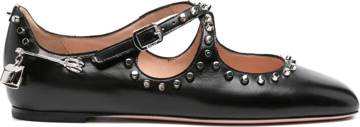 Bally Ballyrina studded buckle flats