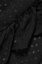 Thumbnail for your product : MICHAEL Michael Kors Ruffled metallic fil coupé georgette mini wrap dress