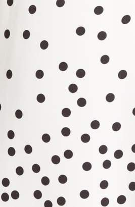 Stella McCartney Dot Print Fit & Flare Stretch Cady Dress