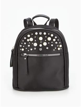 Very Pearl Embellished Mini Backpack