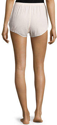 Neiman Marcus Skin Ribbed-Trim Pajama Shorts