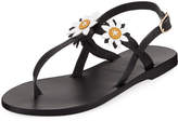 Thumbnail for your product : Ancient Greek Sandals Sylvie Leather T-Strap Sandal w/ Flower Appliques