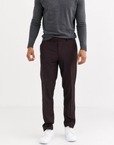 Thumbnail for your product : ASOS DESIGN slim smart pants in plum
