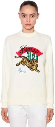 Kenzo Embroidered Cotton Jacquard Sweater