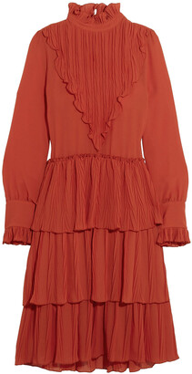 See by Chloe Tiered Ruffle-trimmed Georgette Dress
