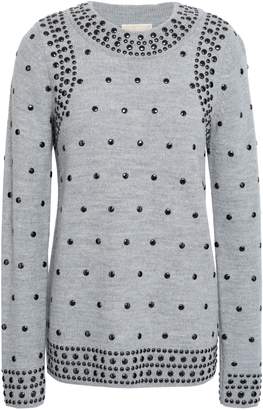 MICHAEL Michael Kors Studded Wool And Alpaca-blend Sweater