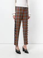 Thumbnail for your product : Marco De Vincenzo plaid print trousers with appliqués