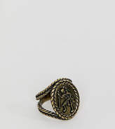 Thumbnail for your product : Reclaimed Vintage st christopher ring in burnished gold