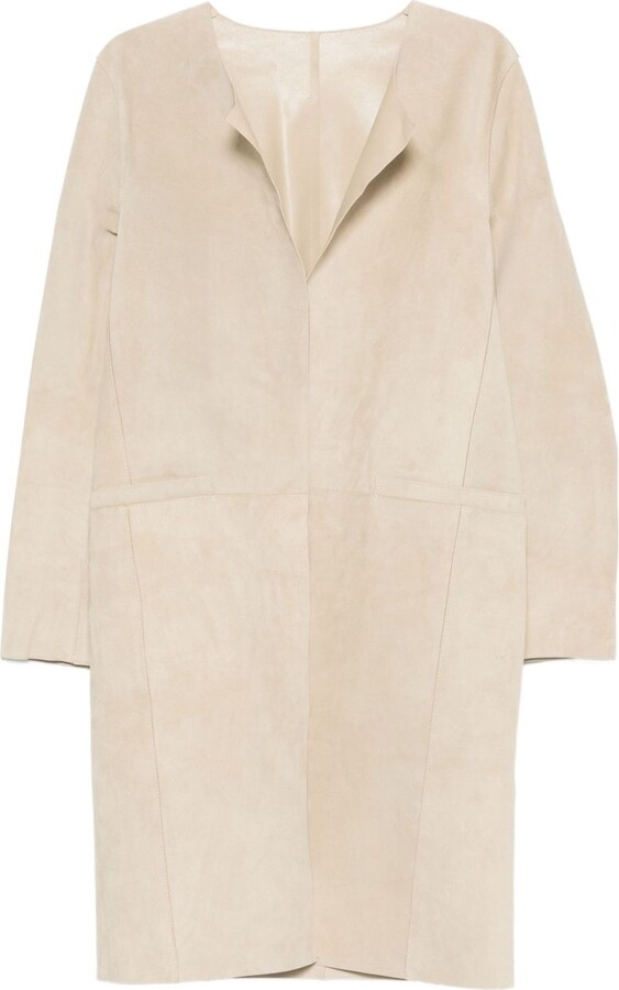 Toteme Pre Suede Leather Coat