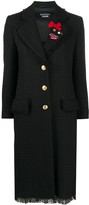 Thumbnail for your product : Boutique Moschino Brooche Detail Tweed Coat