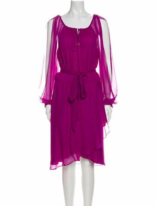 Hhh By Haute Hippie Scoop Neck Midi Length Dress w/ Tags Purple