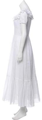 Saint Laurent Short Sleeve Maxi Dress