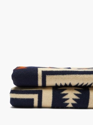Pendleton Harding Wool-blend Blanket - Navy Multi