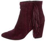 Thumbnail for your product : Rebecca Minkoff Suede Fringed Ankle Boots