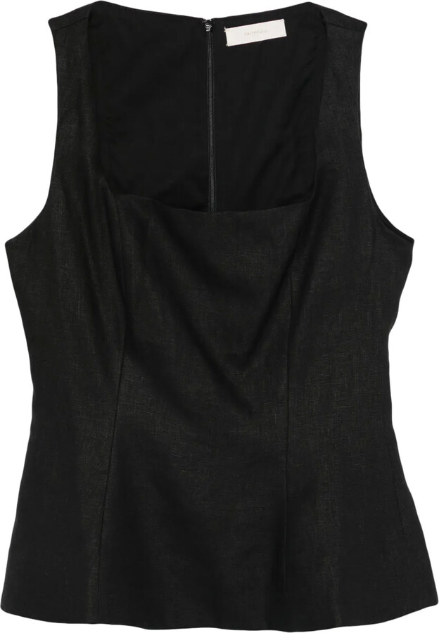 Faithfull The Brand Mina square-neck top