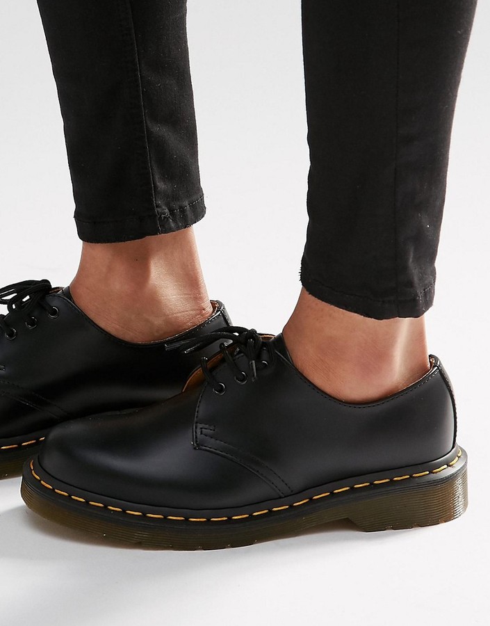 Dr. Martens 1461 3-Eye Gibson Flat Shoes - ShopStyle