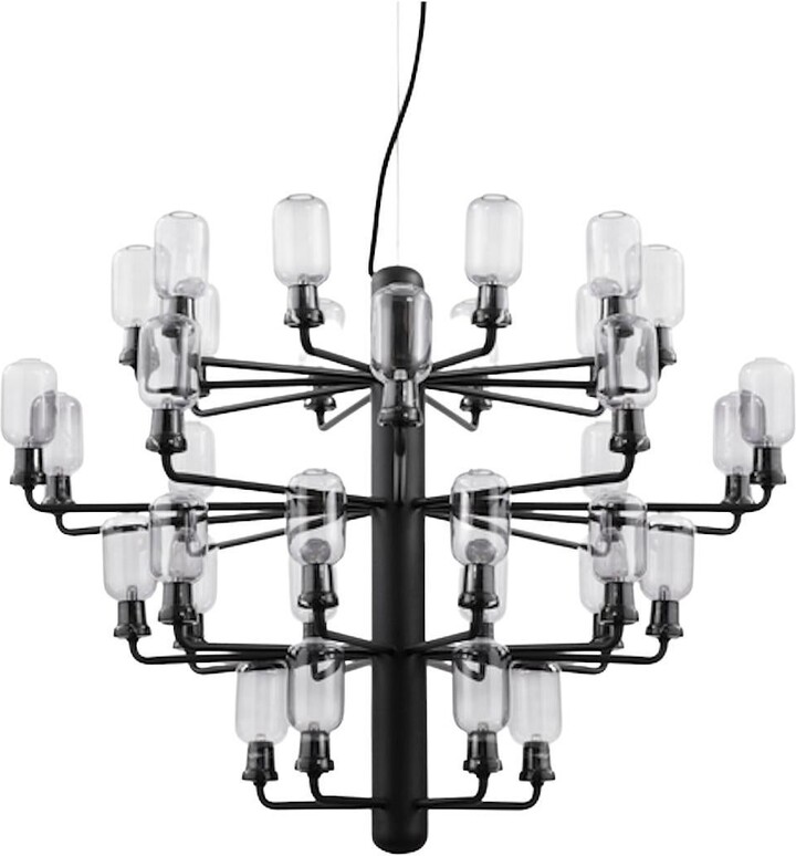 Normann Copenhagen Amp Chandelier Smoke/black Large By Simon Legald
